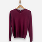 Burgundy Cashmere V Neck Jumper by Uniqlo