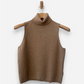 Camel Cashmere Roll Neck Vest by J Crew