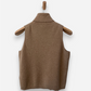 Camel Cashmere Roll Neck Vest by J Crew