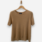 Camel Cashmere Round Neck Top by Land's End