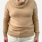 Camel Cashmere Cowl Neck Jumper by Isle