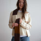 Recycled cashmere skinny scarf