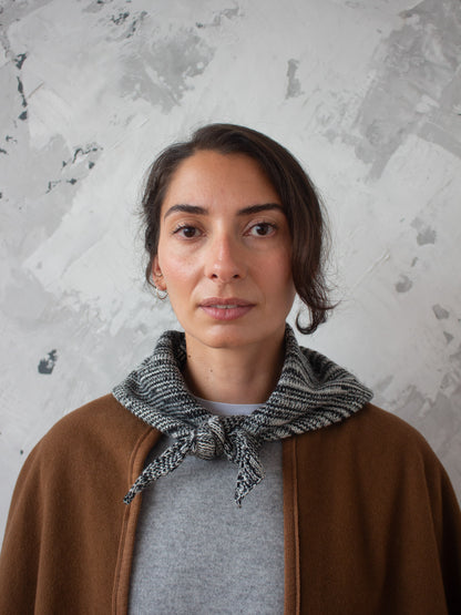 Re-knitted pure cashmere neckerchief