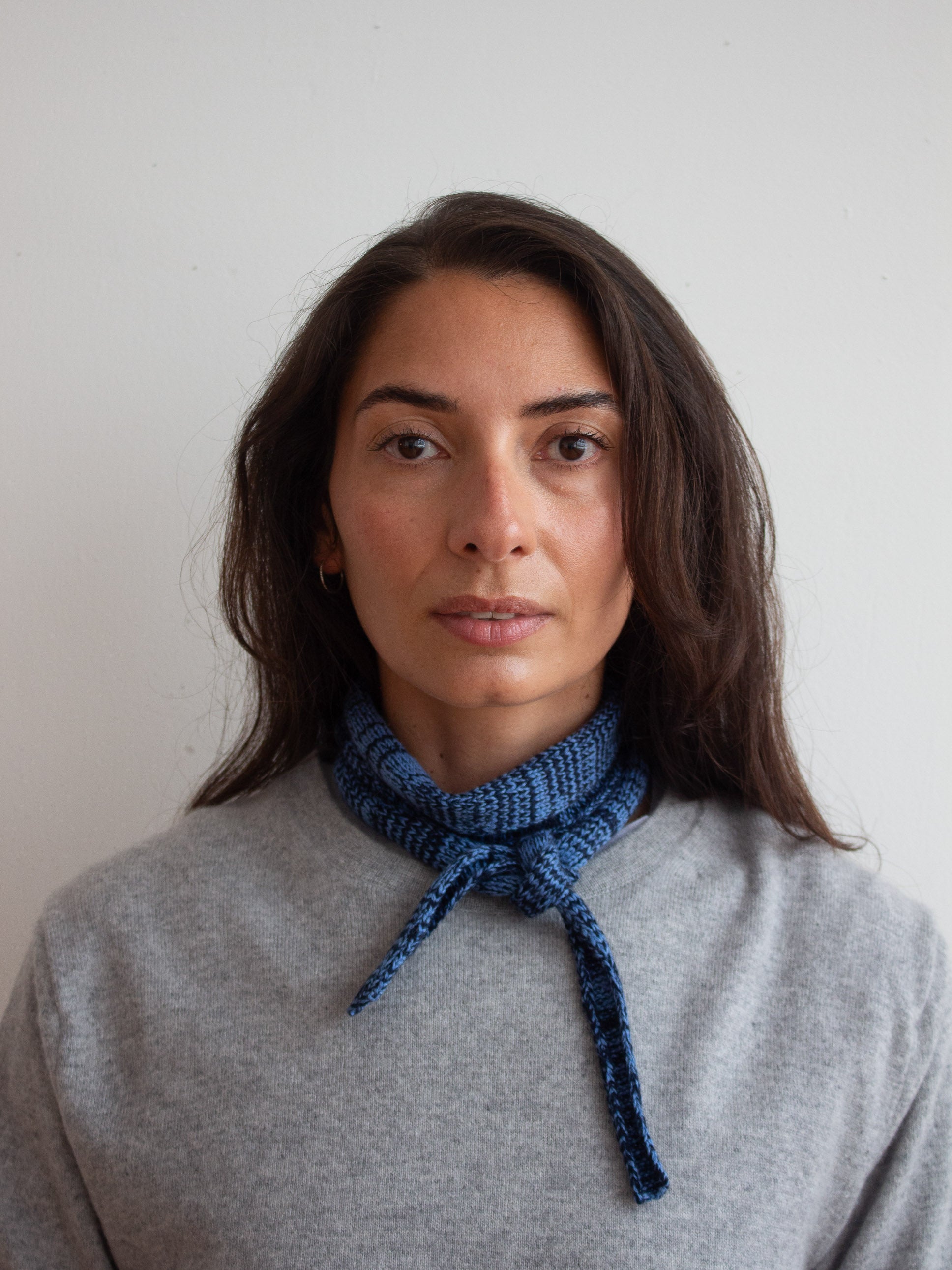 Re-knitted cashmere tie scarf 