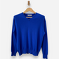 Cobalt Blue Cashmere V Neck Jumper by The Cashmere Centre