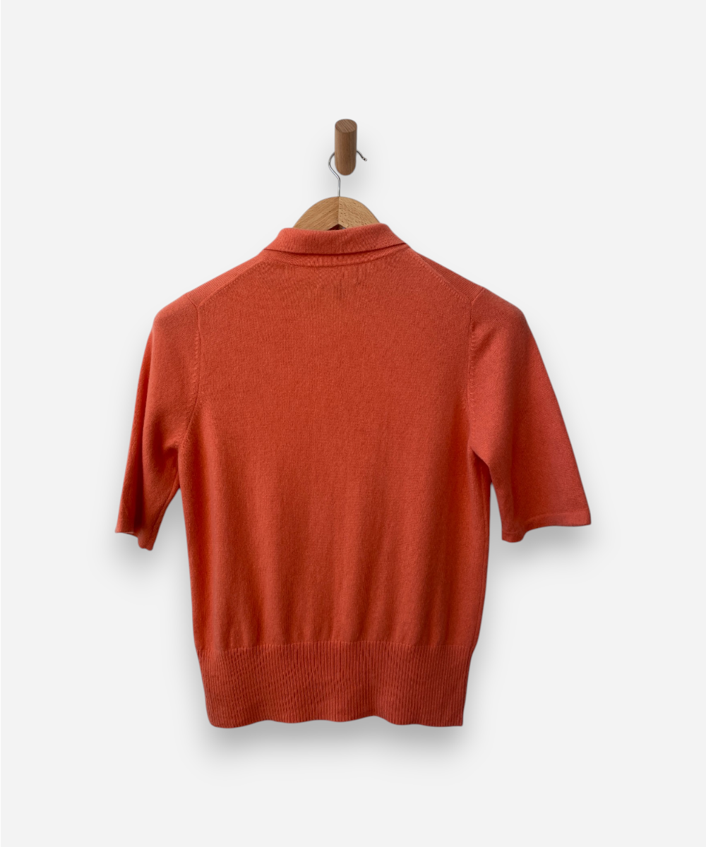 Coral Cashmere Collared Top by PURE Collection