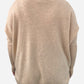 Beige Cashmere V Neck Oversized Bat Wing Jumper