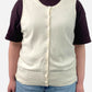 Cream Cashmere Crew Neck Button Up Vest by M&S