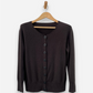 Dark Brown Cashmere Round Neck Cardigan