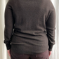Dark Brown Cashmere Round Neck Cardigan by Tu