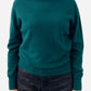 Dark Green Cashmere Mock Neck Jumper by White of Hawick