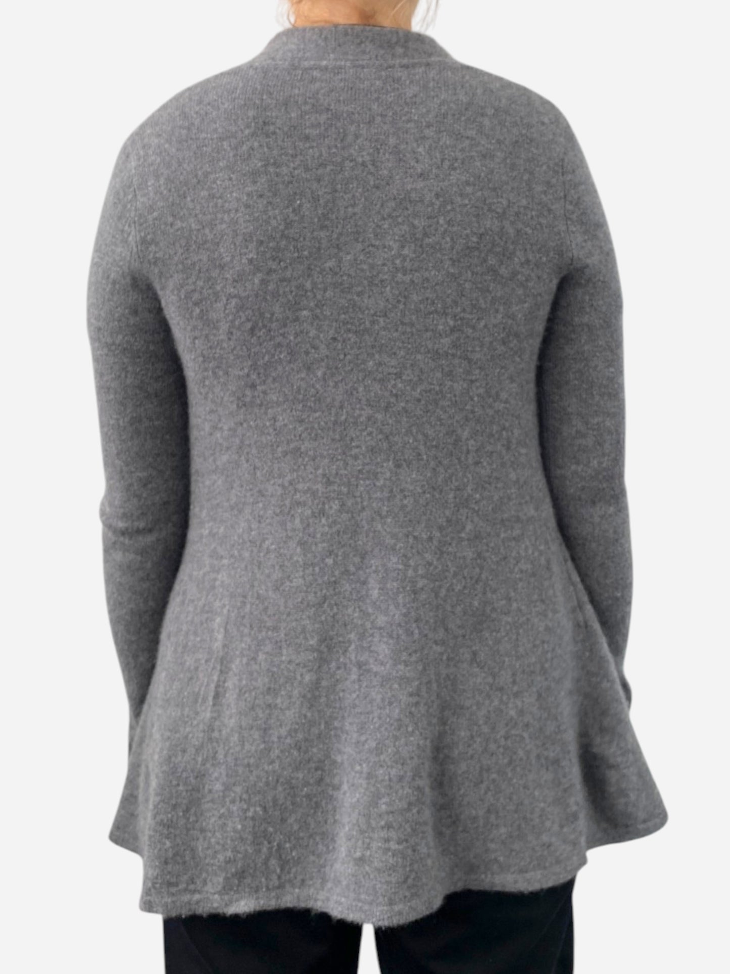 Dark Grey Cashmere Waterfall Cardigan by 41 Hawthorne
