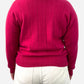Dark Pink Cashmere Crew Neck Jumper by White of Hawick