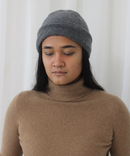 Reclaimed Cashmere Beanie Hat