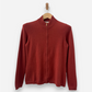 Dusty Red Cashmere Zip Up Cardigan by El Corte Inglés