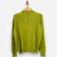 Green Cashmere Half Zip Jumper