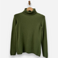 Green Cashmere Roll Neck Jumper
