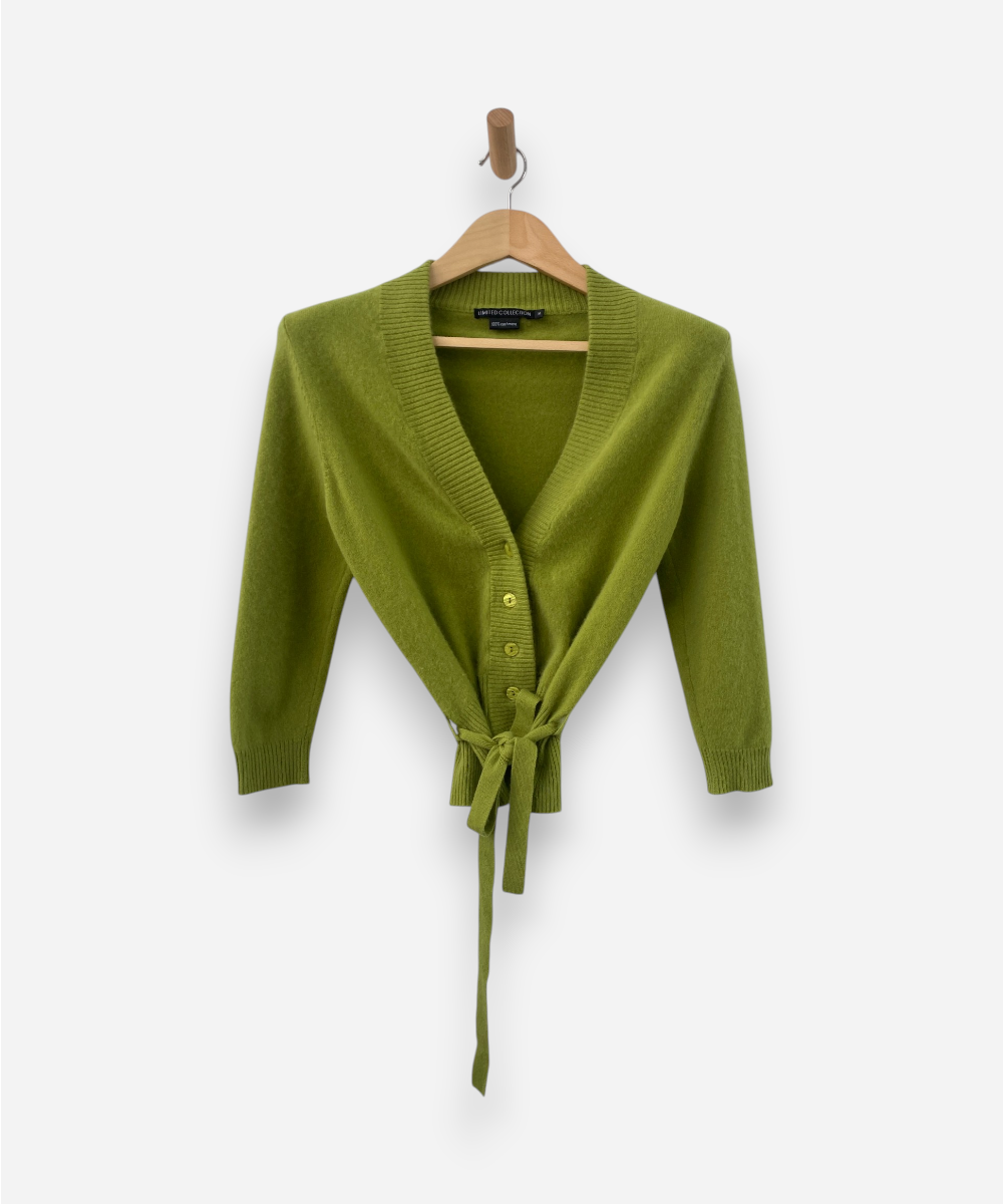 Green Cashmere Tie Cardigan by Limited Collection (M&S)