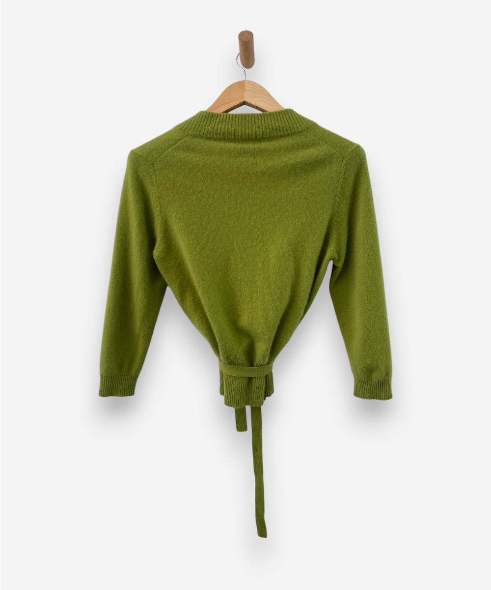 Green Cashmere Tie Cardigan by Limited Collection (M&S)