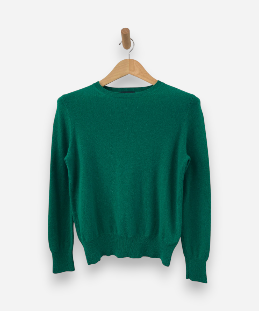 Green Cashmere Crew Neck Jumper by M&S