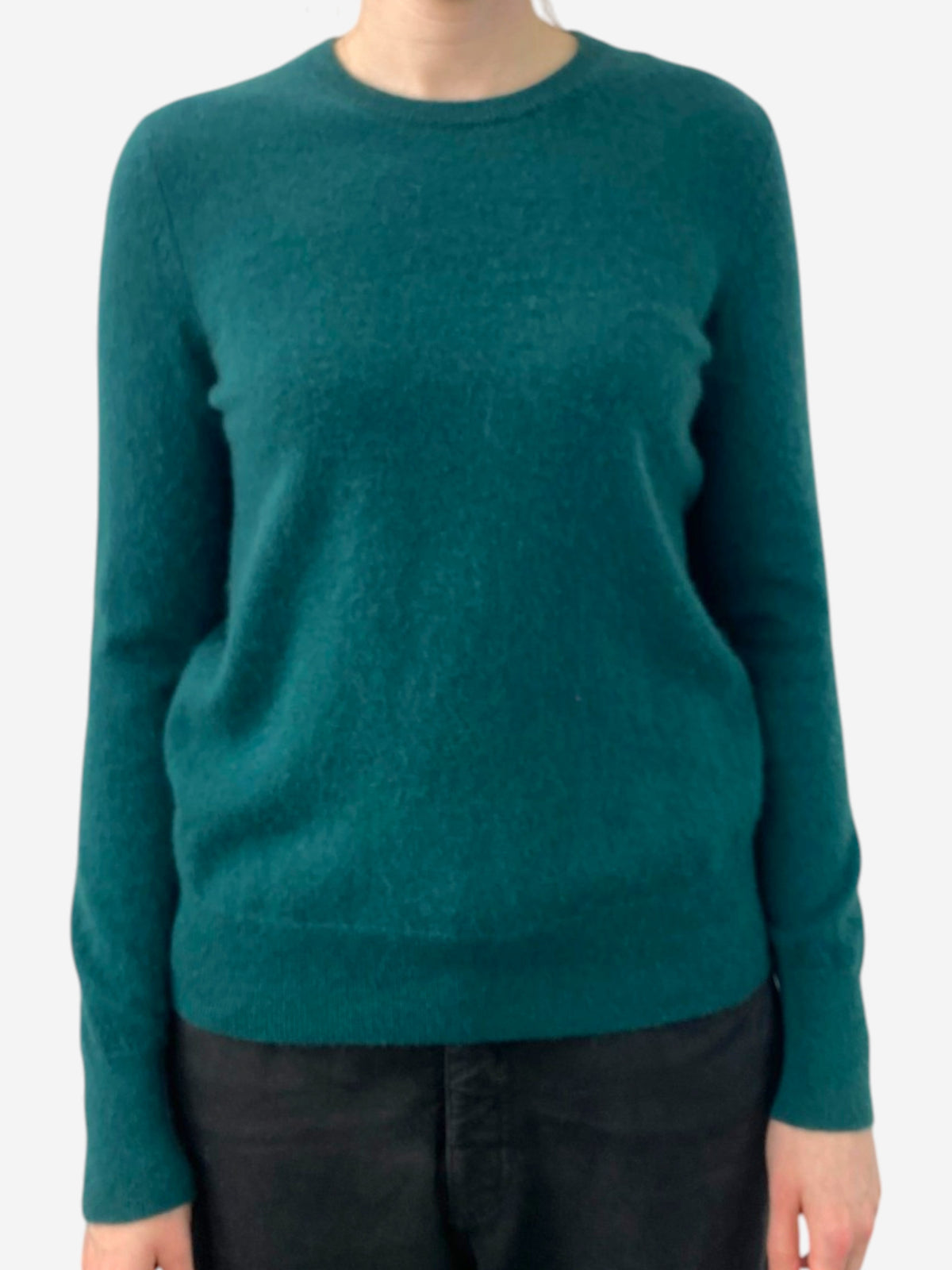 Green Cashmere Crew Neck Jumper 