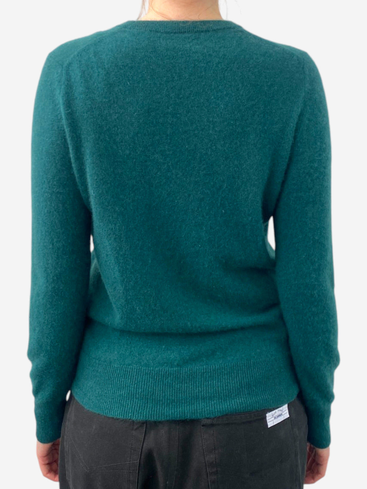 Green Cashmere Crew Neck Jumper 