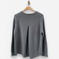 Grey Cashmere Round Neck Chunky Cardigan