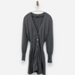 Grey Cashmere V Neck Cardigan Dress