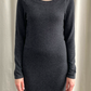 Grey Cashmere Round Neck Dress by CF