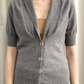 Grey Cashmere Short Sleeve Cardigan by M&S
