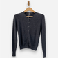 Grey Cashmere Crew Neck Cardigan by Galeries Lafayette
