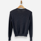 Grey Cashmere Crew Neck Cardigan by Galeries Lafayette