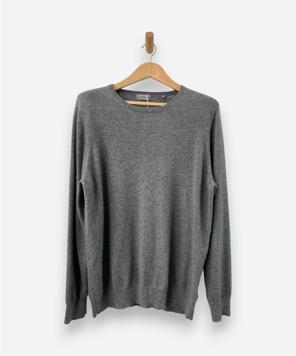 Grey Cashmere Crew Neck Jumper by Commander