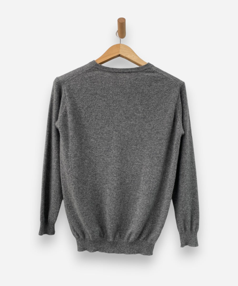 Grey Cashmere Crew Neck Jumper by The Cashmere Centre