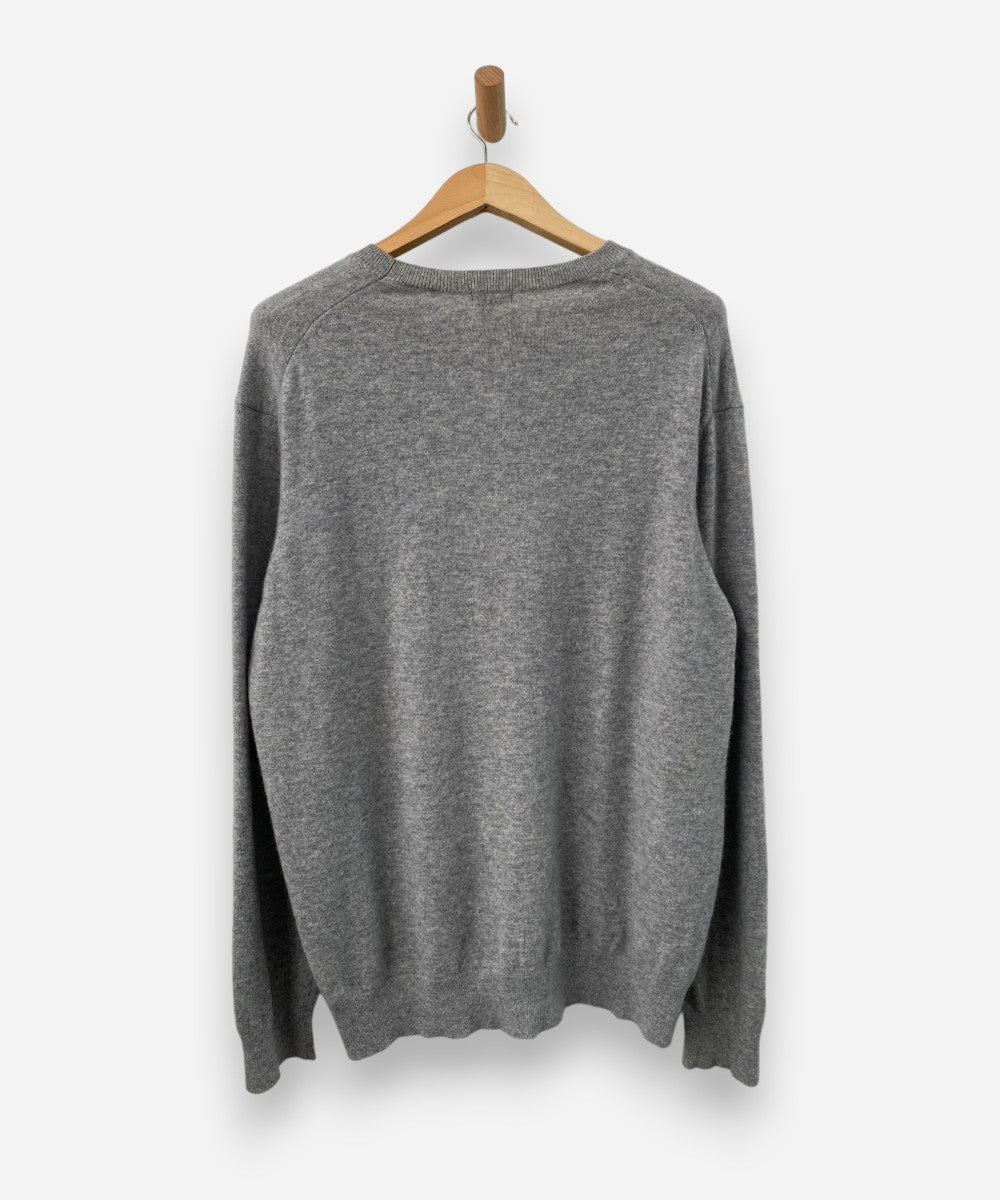 Grey Cashmere Crew Neck Jumper by UNIQLO