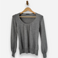 Grey Cashmere Round Neck Jumper