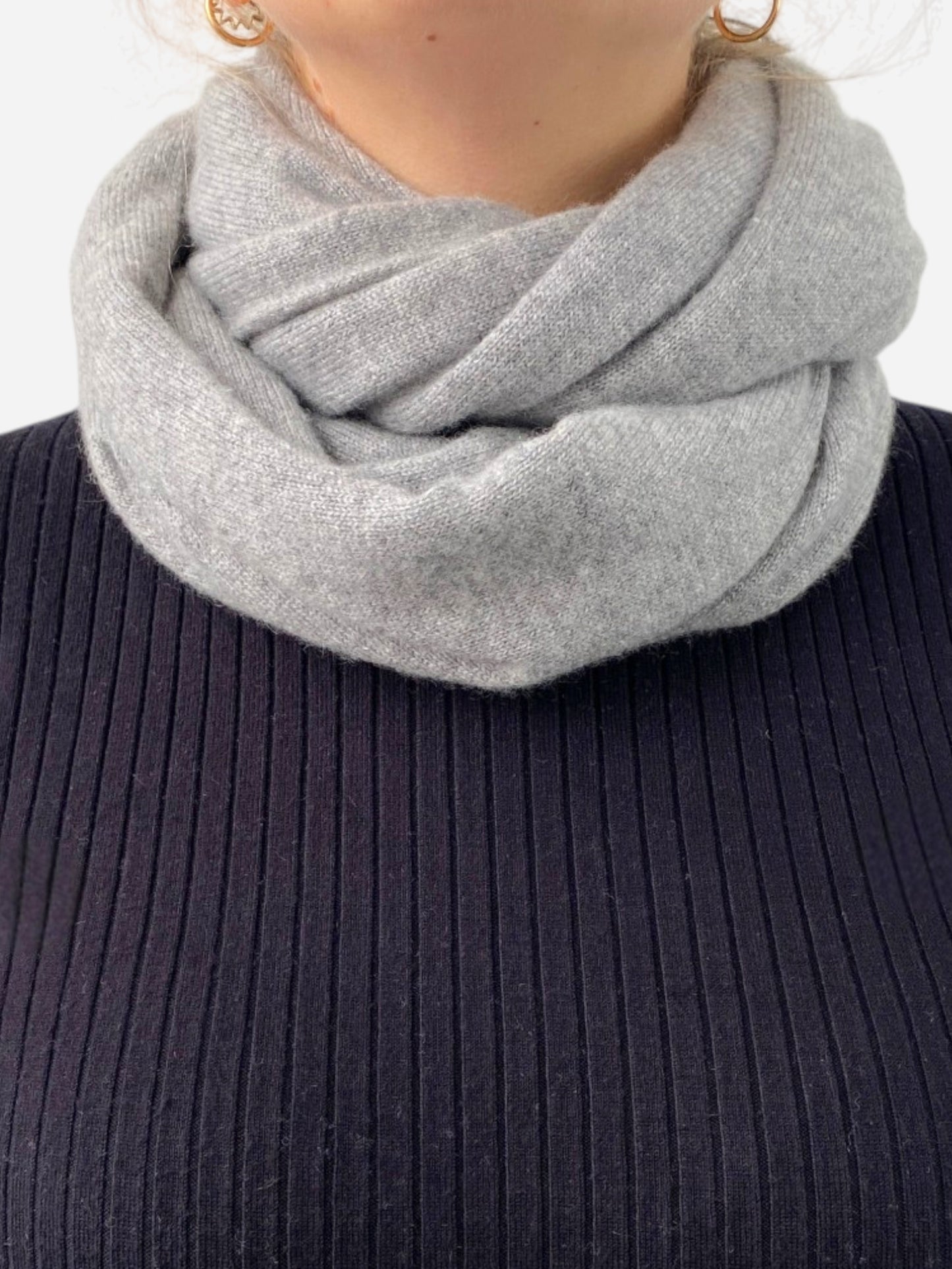 Grey Cashmere Snood by Lucy Nagle