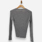 Grey Cashmere V Neck Cable Knit Jumper by Wendy B Cashmere