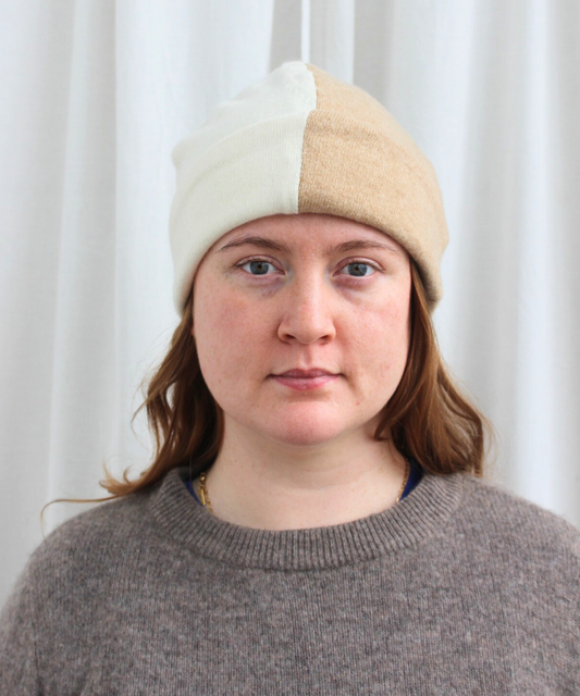 Recycled cashmere beanie hat