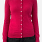 Hot Pink Cashmere Crew Neck Cardigan by Galeries Lafayette