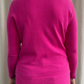 Hot Pink Cashmere Mock Neck Jumper with Pockets