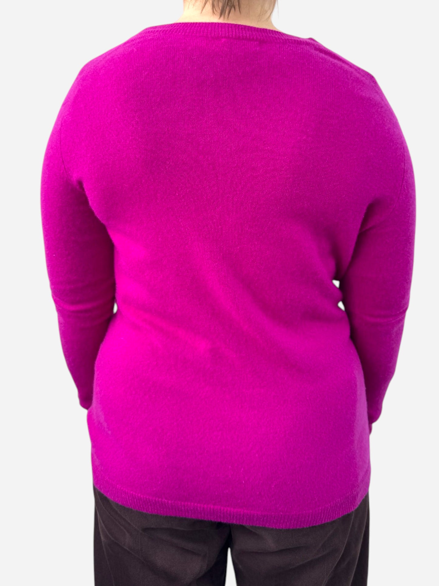Fuchsia Pink Cashmere V Neck Cardigan by Hobbs