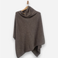 Light Brown Cashmere V Neck Poncho