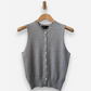 Light Grey Cashmere Crew Neck Button Up Vest by M&S