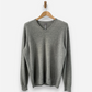 Light Grey Cashmere V Neck Jumper by Et Cote Inglis
