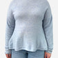 Light Blue Dappled Cashmere Mock Neck Jumper by Munrospun