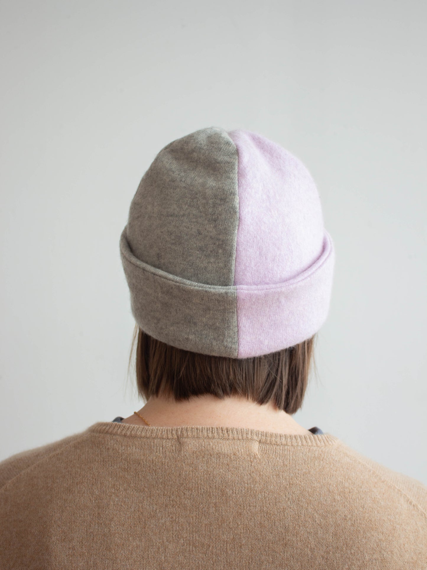 Recycled cashmere beanie hat