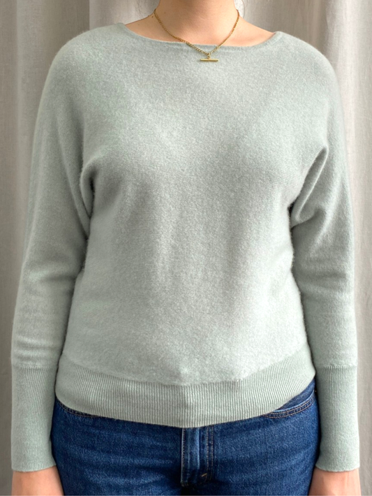 Mint Green Cashmere Batwing Jumper by Tahari