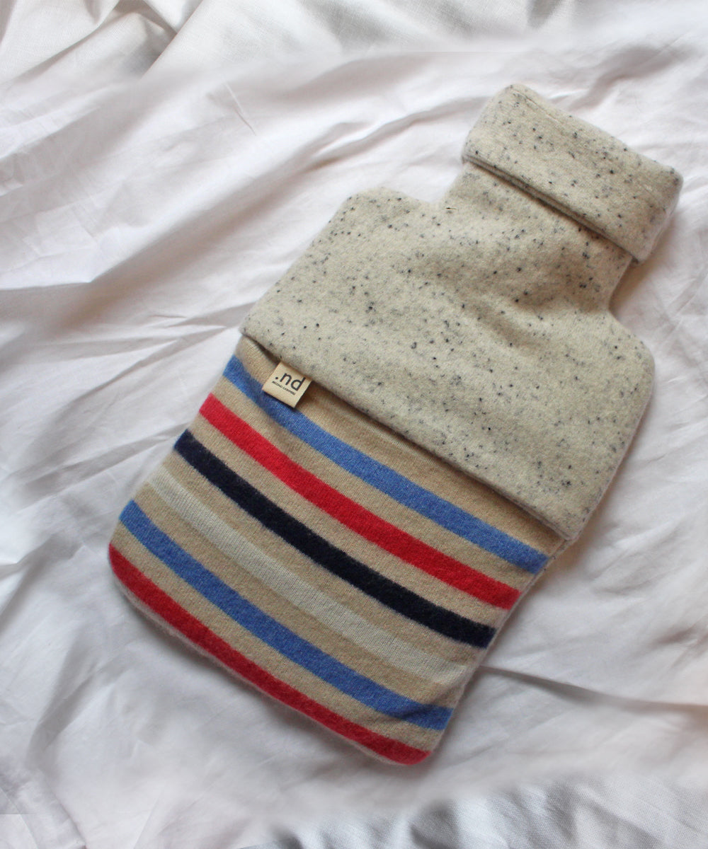 Reclaimed cashmere hot water bottle cover