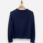 Navy Blue Cashmere Crew Neck Chunky Knit, Oversized Jumper by COS